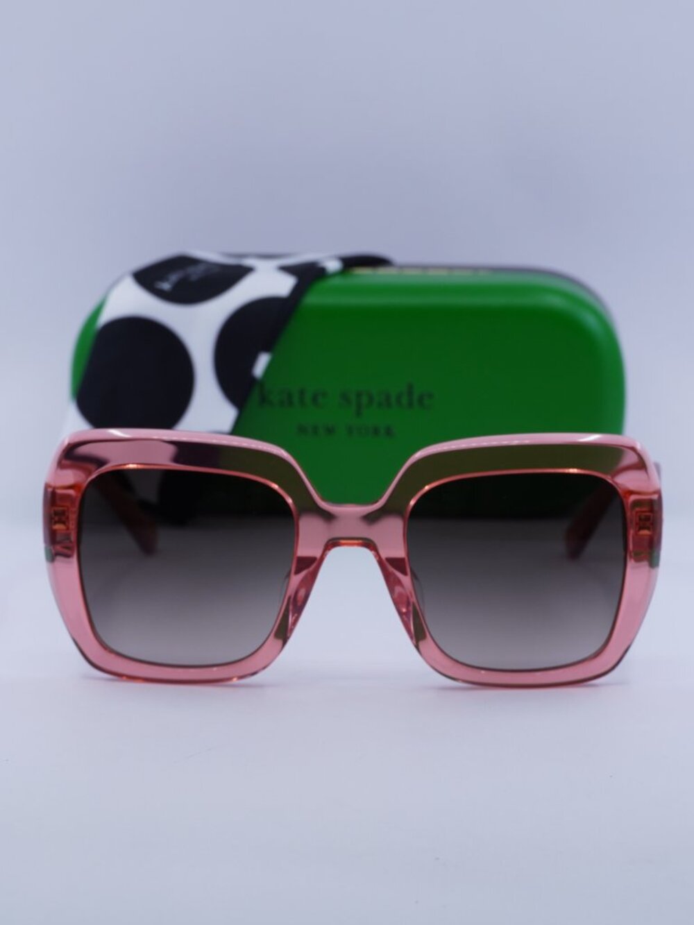 Kate Spade NAOMI/S 0733 HA Square Sunglasses - Transparent Peach /Brown Gradient - Picture 2 of 10